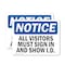 Signmission All Visitors Must Sign, Vinyl Decal, 7in W x 5in L, 2PK OS-2PACK-NS-D-57-L-15244 - alternate 1